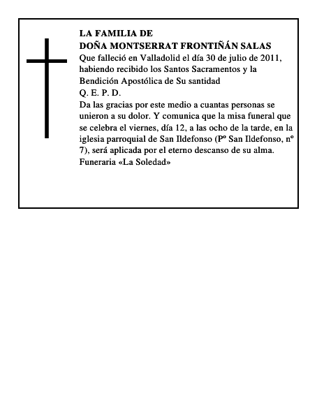 Doña Montserrat Frontiñán Salas