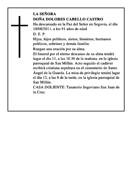 Doña Dolores Cabello Castro