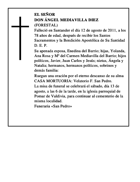 Don Ángel Mediavilla Diez