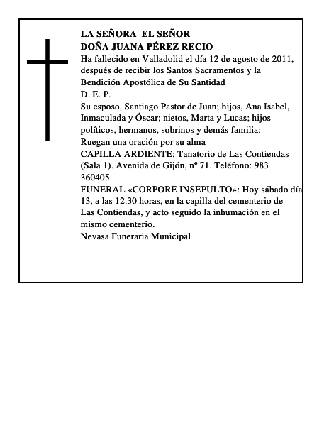 Doña Juana Pérez Recio