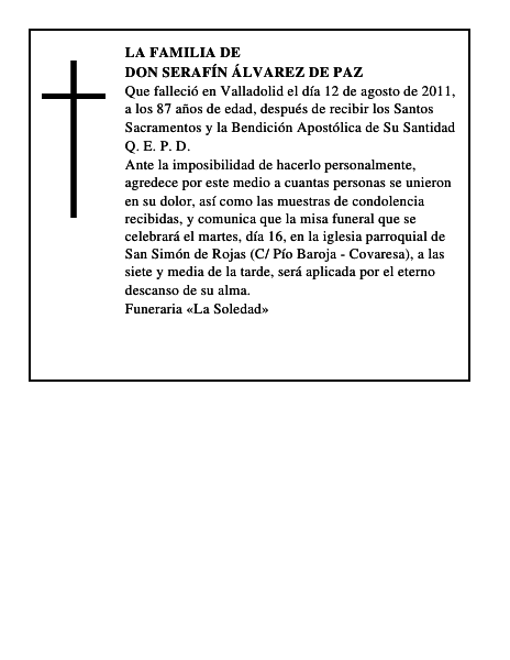 Don Serafín Álvarez de Paz