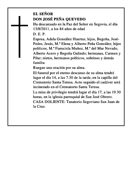 Don José Peña Quevedo
