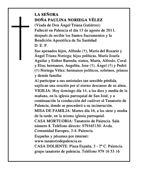 Doña Paulina Noriega Vélez