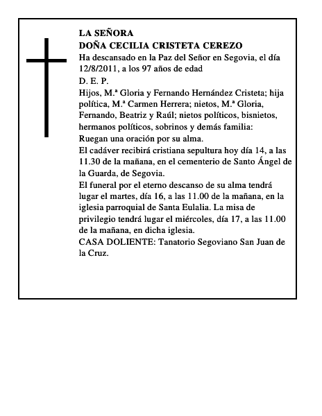 Doña Cecilia Cristeta Cerezo