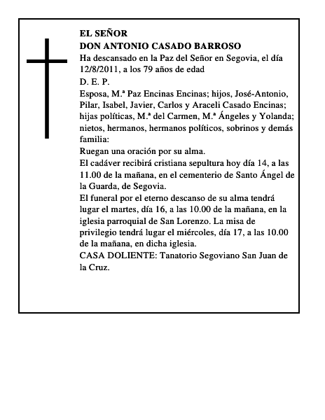 Don Antonio Casado Barroso