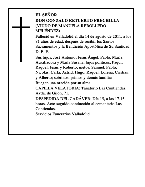 Don Gonzalo Retuerto Frechilla
