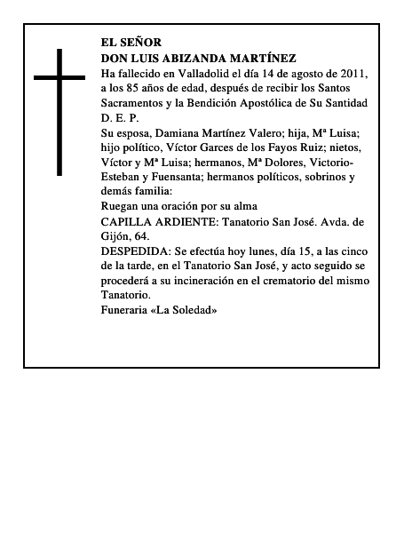 Don Luis Abizanda Martínez