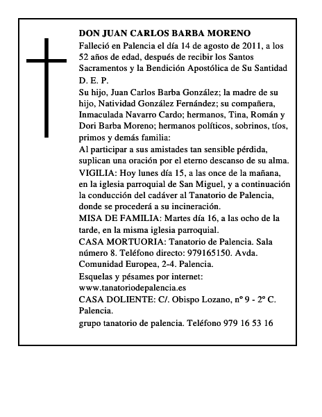 Don Juan Carlos Barba Moreno