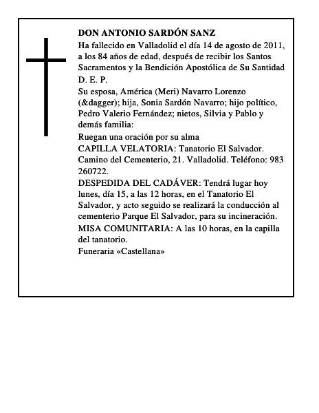 Don Antonio Sardón Sanz