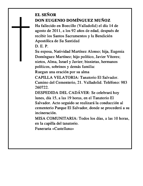 Don Eugenio Domínguez Muñoz