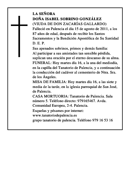 Doña Isabel Sobrino González