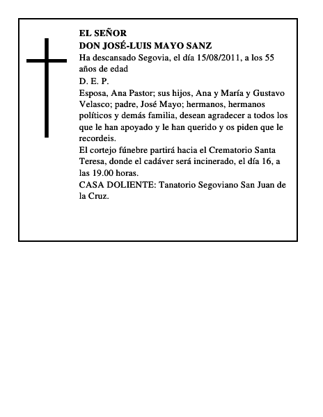 Don José-Luis Mayo Sanz