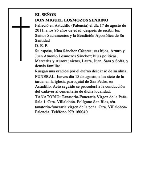 Don Miguel Losmozos Sendino