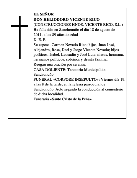 Don Heliodoro Vicente Rico