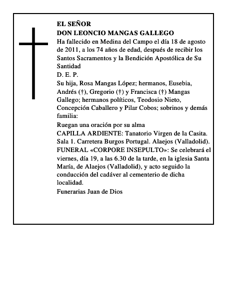 Don Leoncio Mangas Gallego