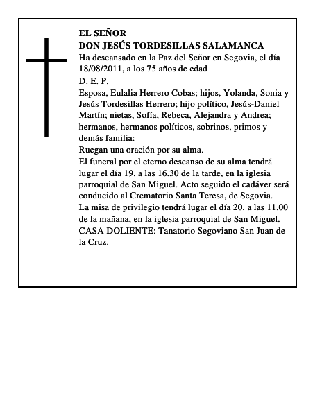 Don Jesús Tordesillas Salamanca