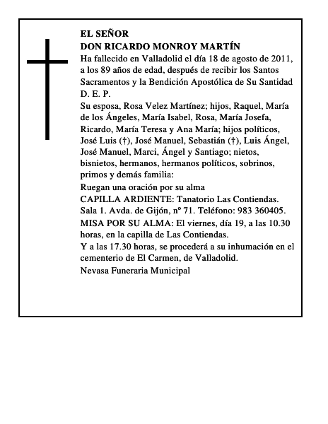 Don Ricardo Monroy Martín