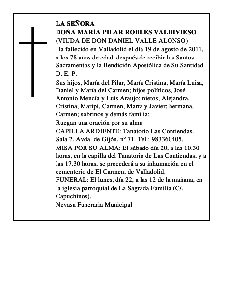 Doña María Pilar Robles Valdivieso