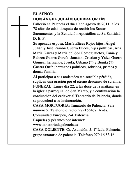 Don Ángel Julián Guerra Ortín
