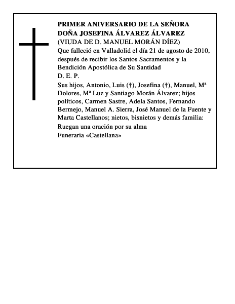 Doña Josefina Álvarez Álvarez