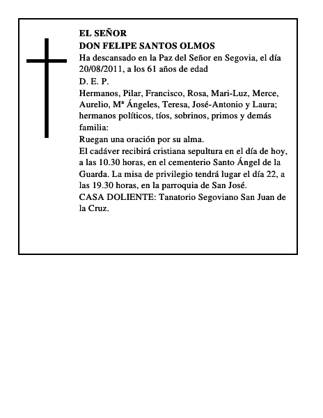 Don Felipe Santos Olmos