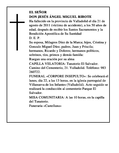 Don Jesús Ángel Miguel Ribote
