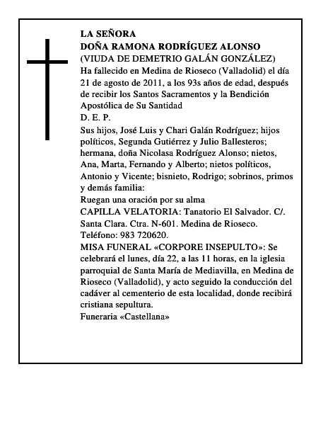 Doña Ramona Rodríguez Alonso