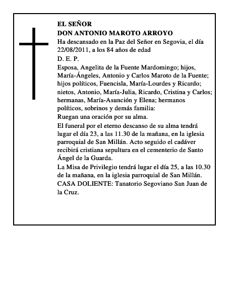 Don Antonio Maroto Arroyo