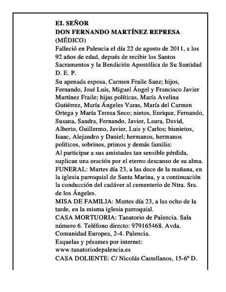 Don Fernando Martínez Represa