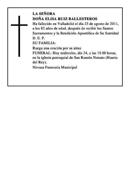 Doña Elisa Ruiz Ballesteros