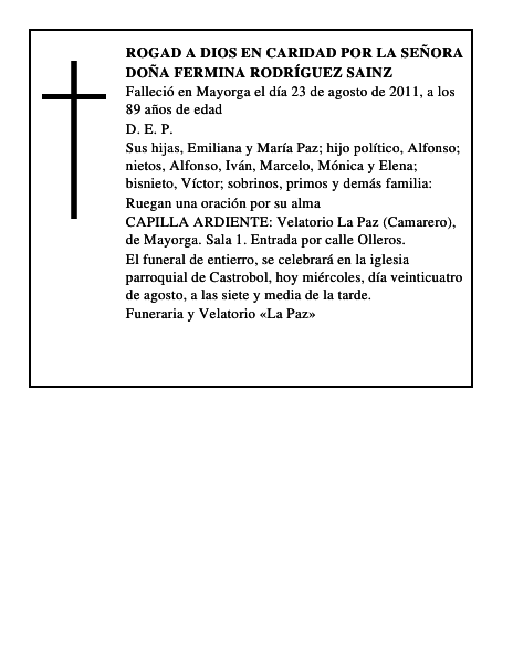 Doña Fermina Rodríguez Sainz