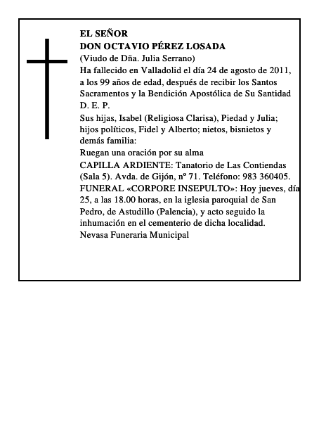 Don Octavio Pérez Losada