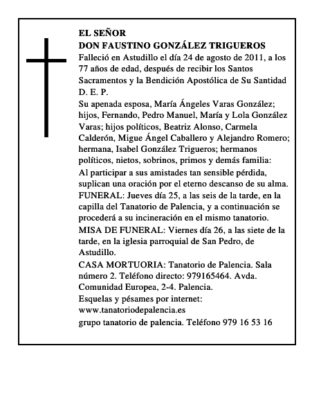 Don Faustino González Trigueros