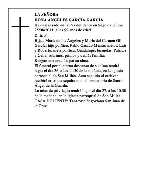 Doña Ángeles García García