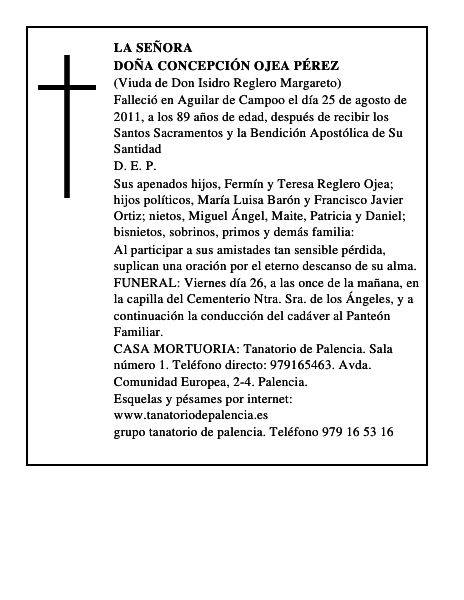Doña Concepción Ojea Pérez