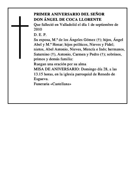 Don Ángel de Coca Llorente