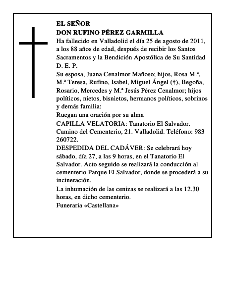 Don Rufino Pérez Garmilla