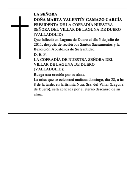 Doña Marta Valentín-Gamazo García