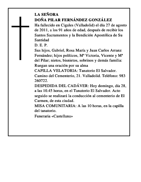 Doña Pilar Fernández González
