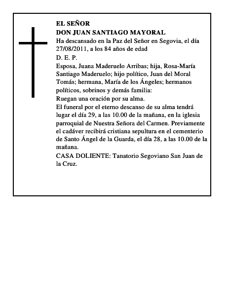 Don Juan Santiago Mayoral