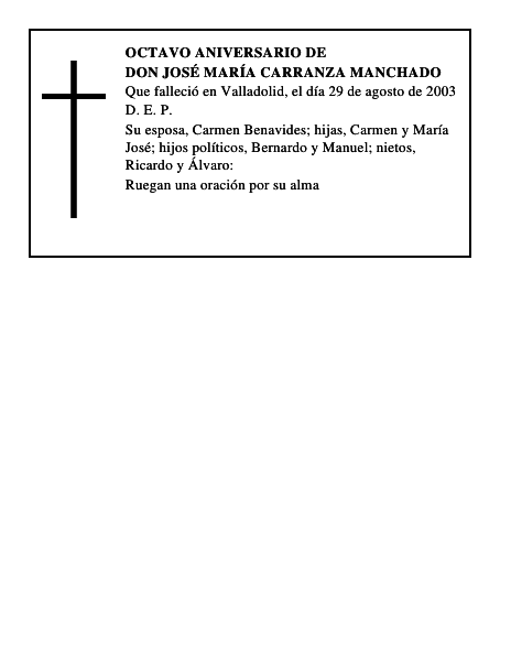 Don José María Carranza Manchado
