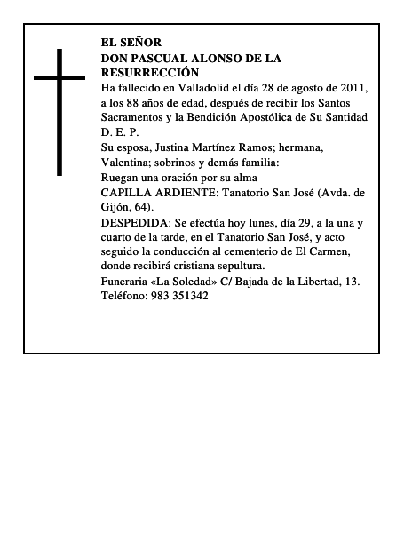 Don Pascual Alonso de la Resurrección