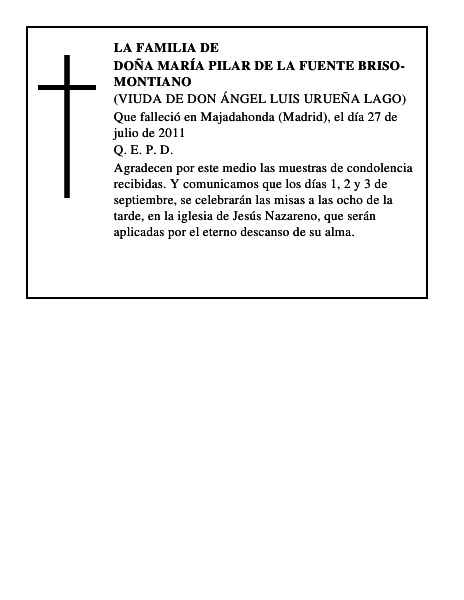 Doña María Pilar de la Fuente Briso-Montiano