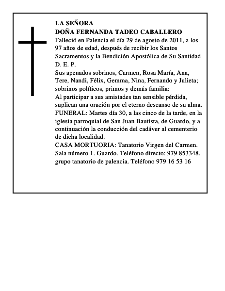 Doña Fernanda Tadeo Caballero