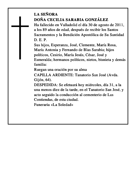 Doña Cecilia Sarabia González