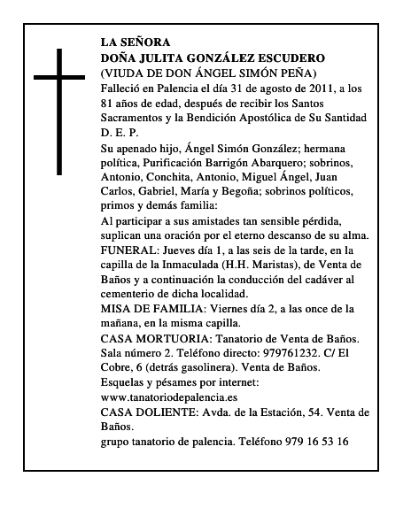 Doña Julita González Escudero