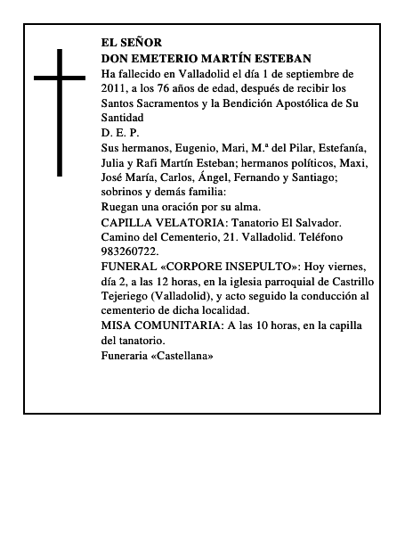 Don Emeterio Martín Esteban