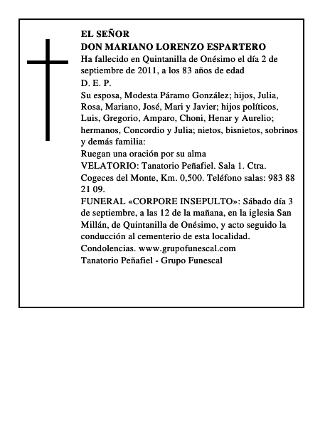 Don Mariano Lorenzo Espartero