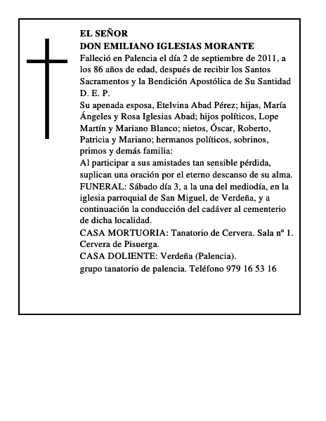 Don Emiliano Iglesias Morante