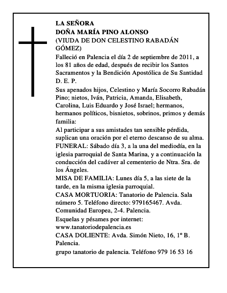 Doña María Pino Alonso